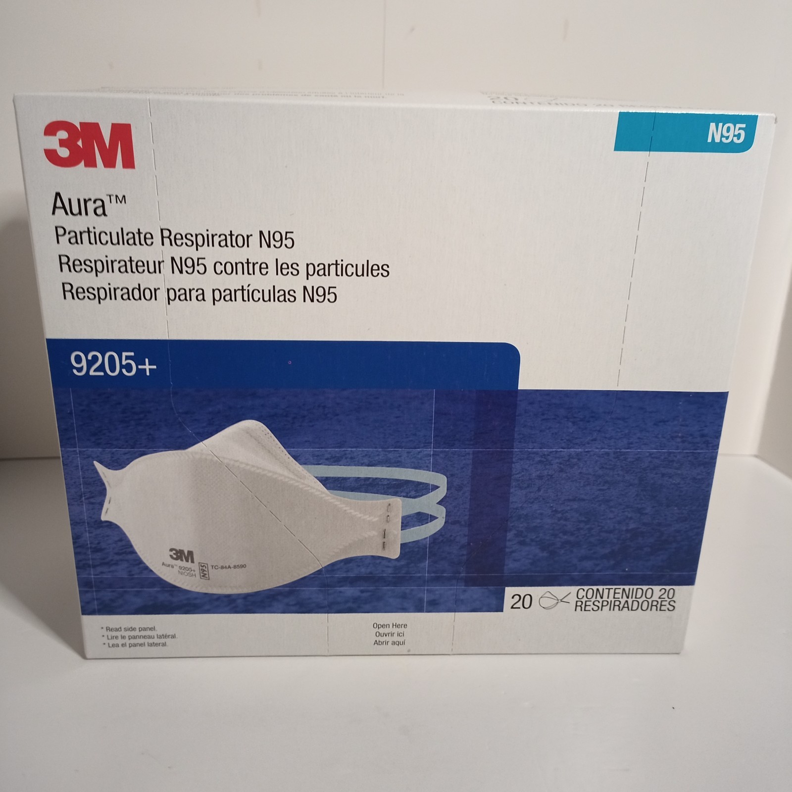 3M Aura 9205+ N95 NIOSH Approved Particulate Respirator Face Mask (20 Pack) New