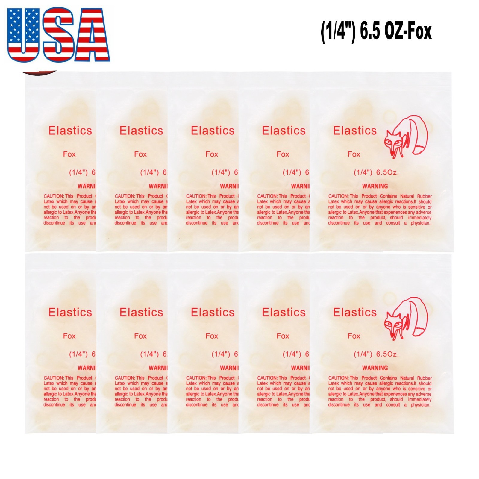 US Orthodontics Dental Elastics Rubber Bands 1/4″,1/8″,3/8″,3/16″,5/16″ 6.5 OZ