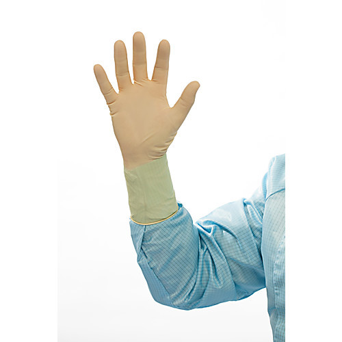 Cranberry Latex Cleanroom Gloves Textured 12 inch Medium 100/pkg
