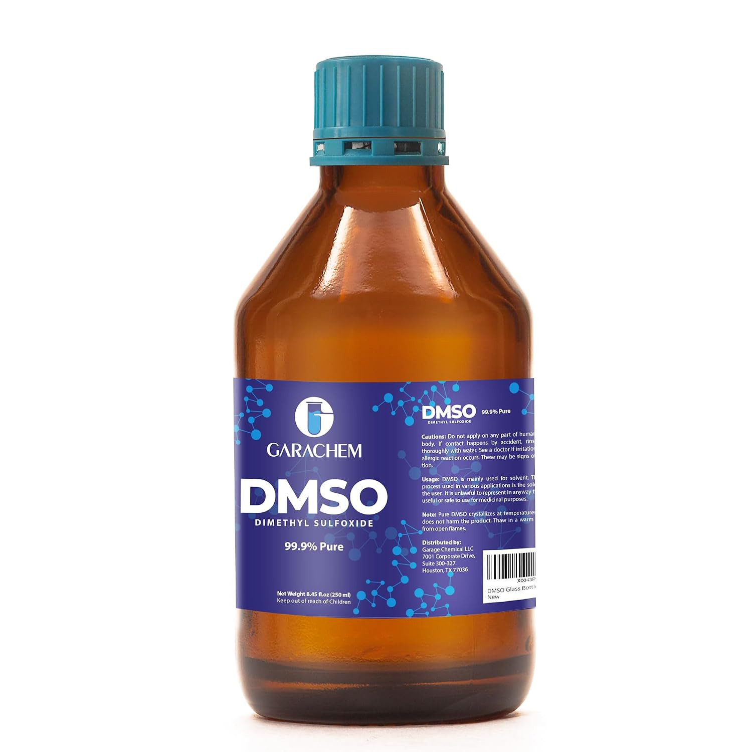 GARACHEM Pure DMSO in a Glass Bottle, Pure Liquid Dimethyl Sulfoxide 8 OZ, Non-D