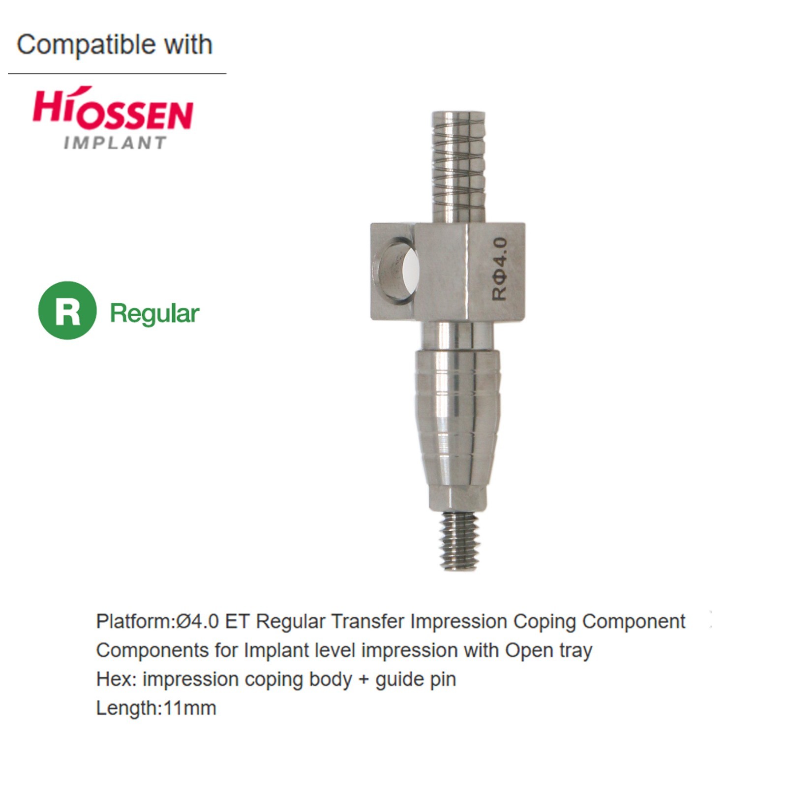 Hiossen ET Open/Close Tray Transfer Impression Coping Fits Mini/Regular implants
