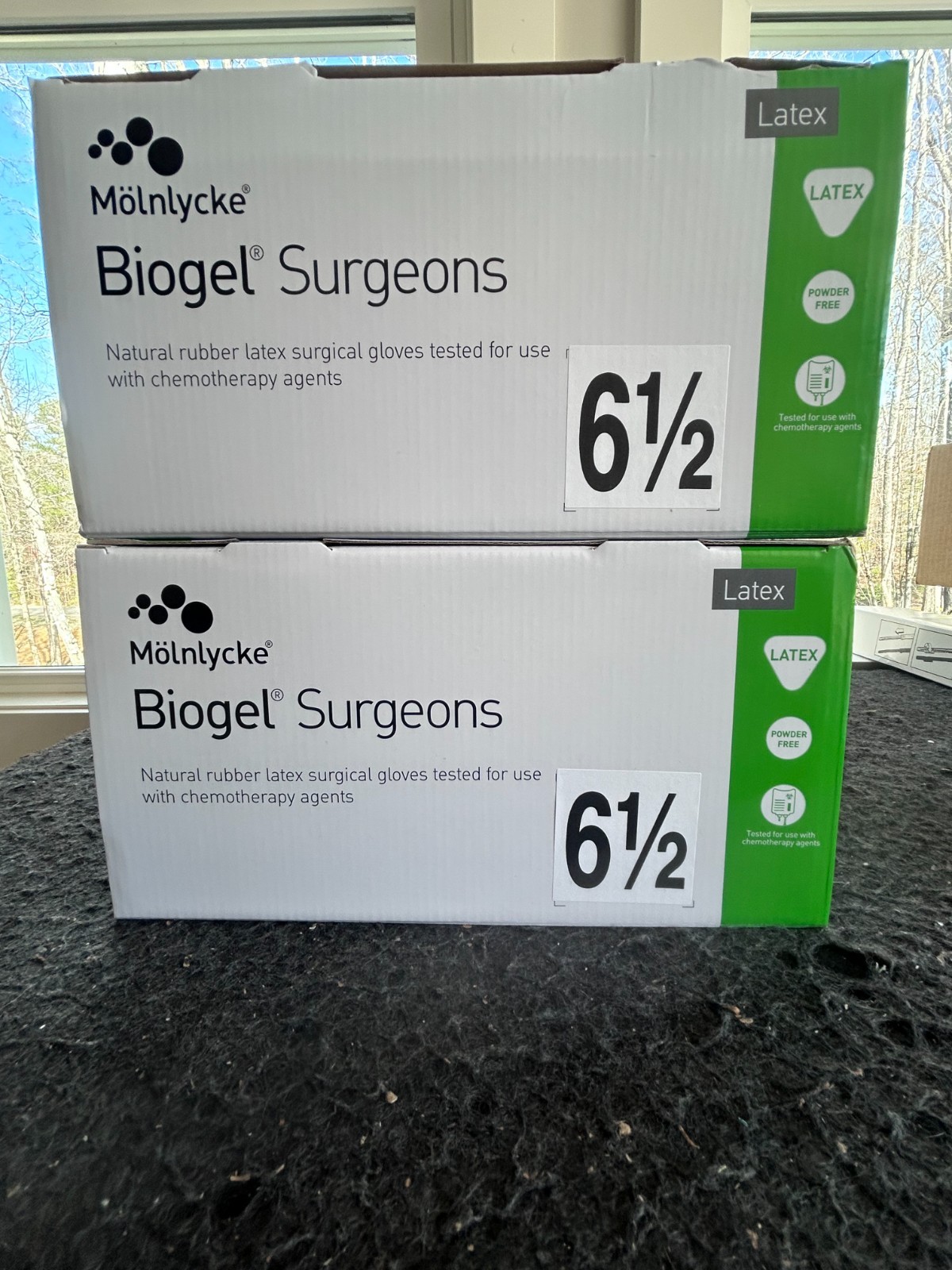 100 pairs Biogel Surgeon Latex Sterile Surgical Gloves 30465 -Size 6.5 exp 2028