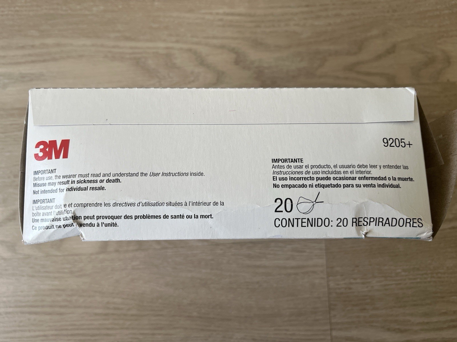 3M 9205+ Aura N95 Particulate NIOSH Protective Respirator Face Masks 20 Pack