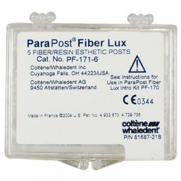 Coltene Whaledent PF171-6 ParaPost Fiber Lux Posts Size #6 Black 5/Pk
