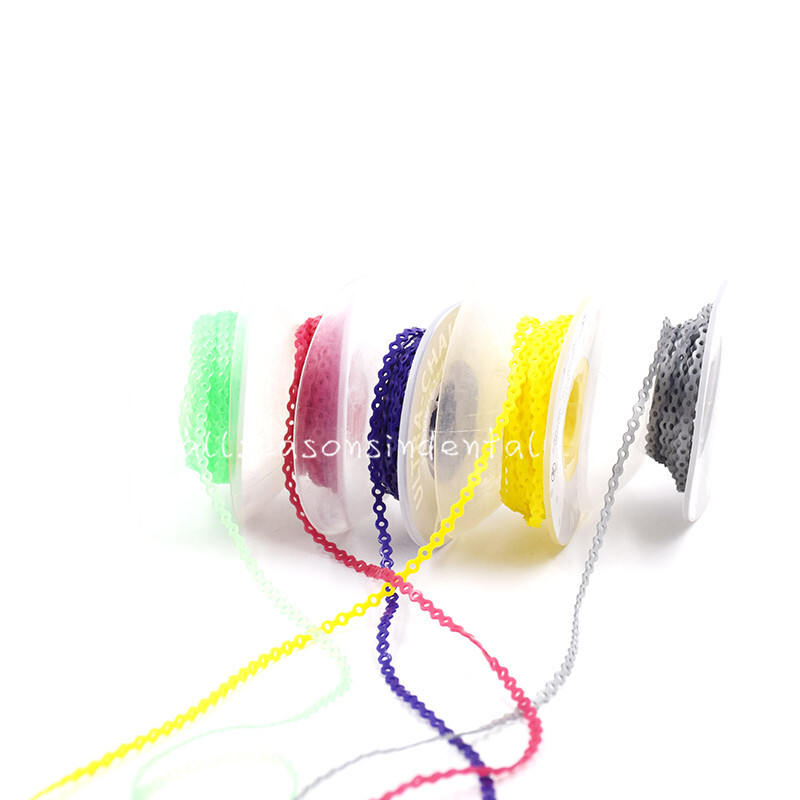 Dental Ortho Elastic Power Chain Rubber Bands Long/Short/Continuous 44 Colors