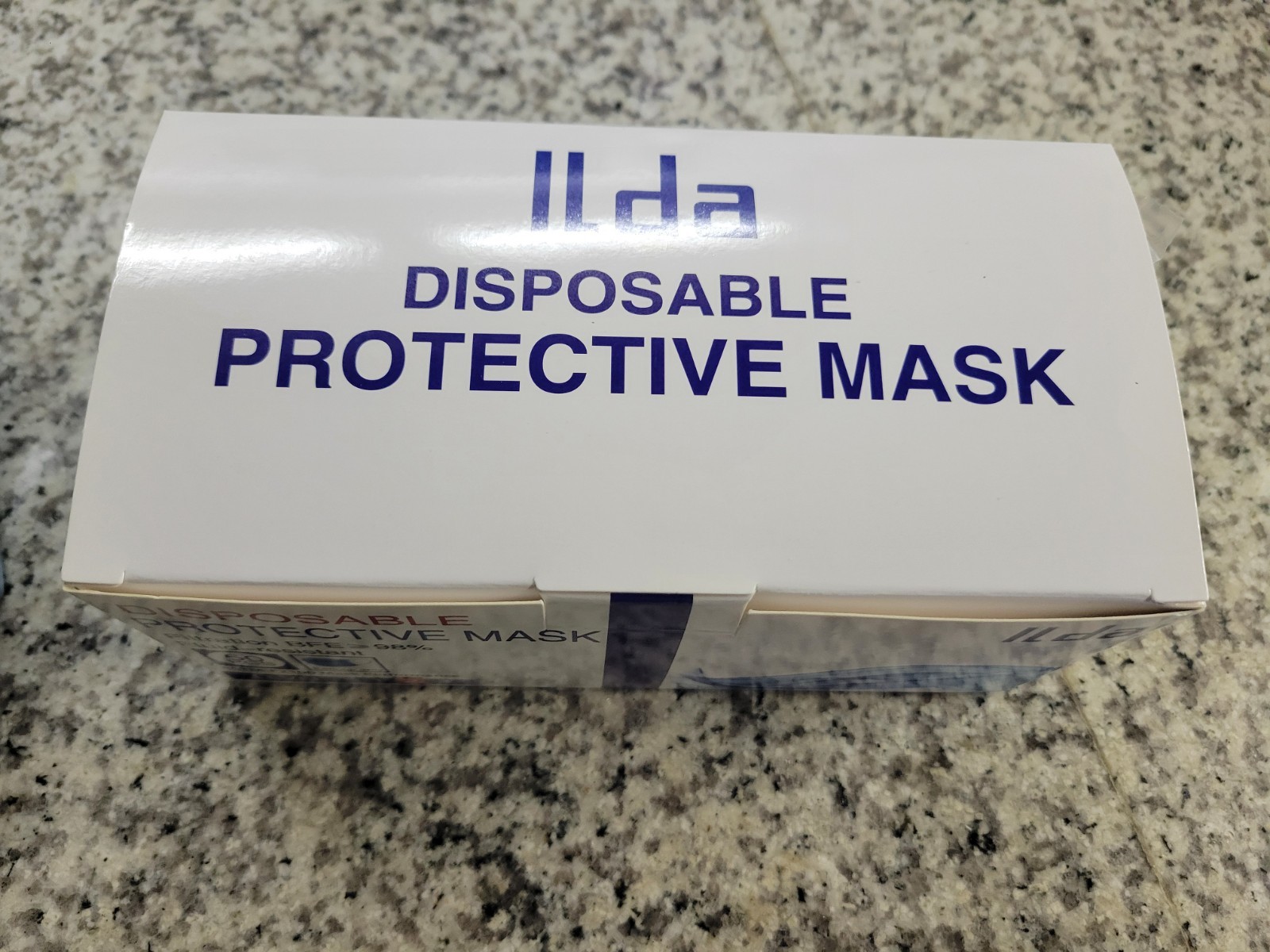 BOX PCS Protective 3 Layer Disposable Medical Face Masks (50 Blue Masks Per Box)