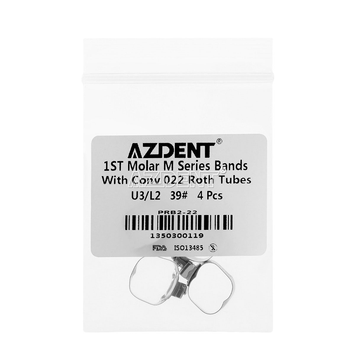 AZDENT Dental Ortho Bands Buccal Tube 1st Molar Roth.022 Prewelded 35#-40+#