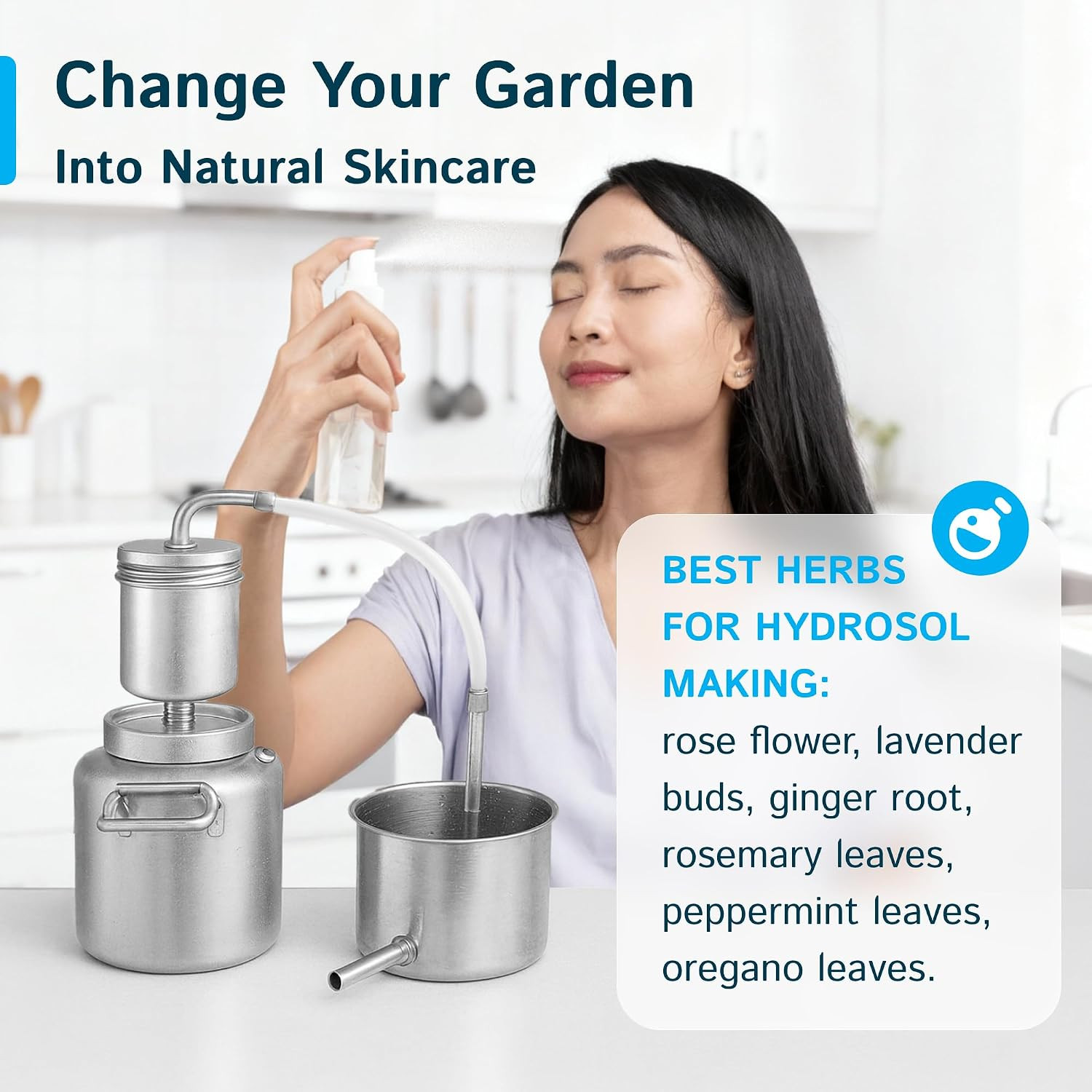 Hydrosol Maker, Steam Distillation Equipment for Making Hydrosol and Essential O
