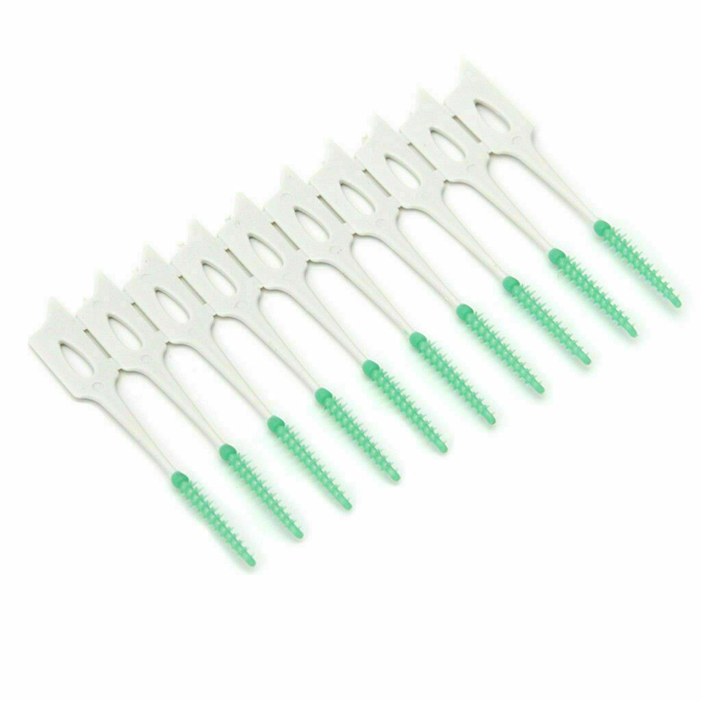 Dental Oral Interdental Teeth Soft Care Tool Cleaning Rubber Floss Gum Brush Kit
