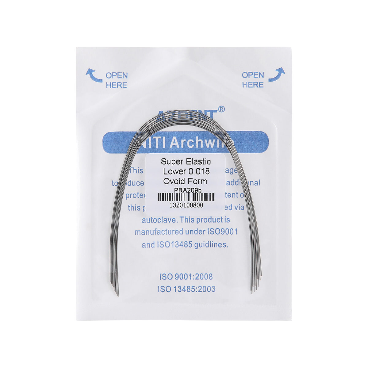 Dental Orthodontic Niti Arch Wires Round Ovoid/Square/Natural Form