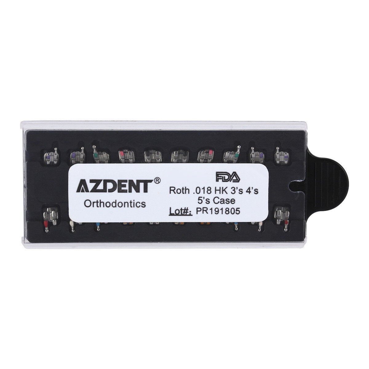 AZDENT Dental Orthodontic MIM Monoblock Brackets Braces Mini Roth/MBT Hooks 345