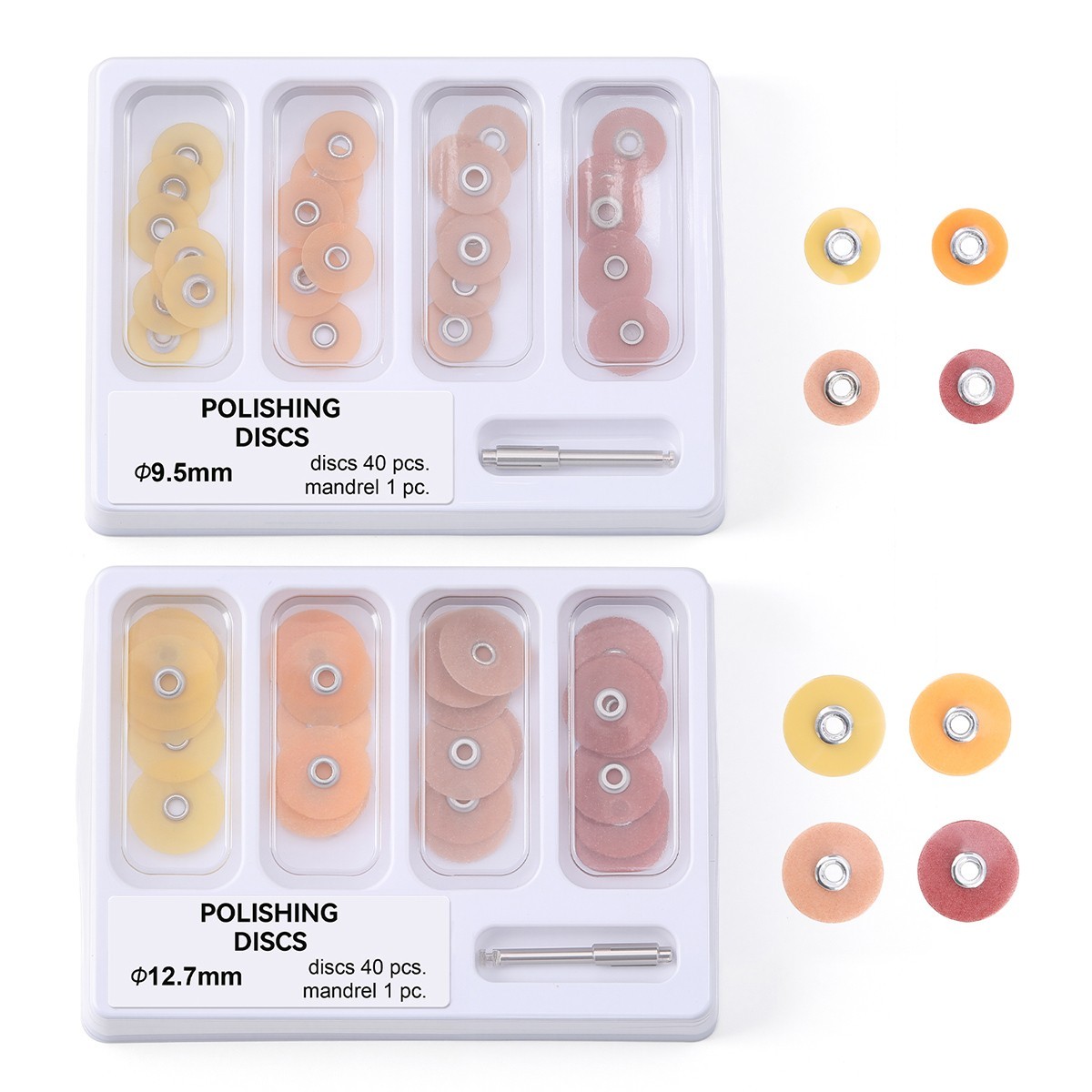 40 discs Dental Composite Finishing Polishing+RA2.35mm Mandrel 135℃ Autoclavable