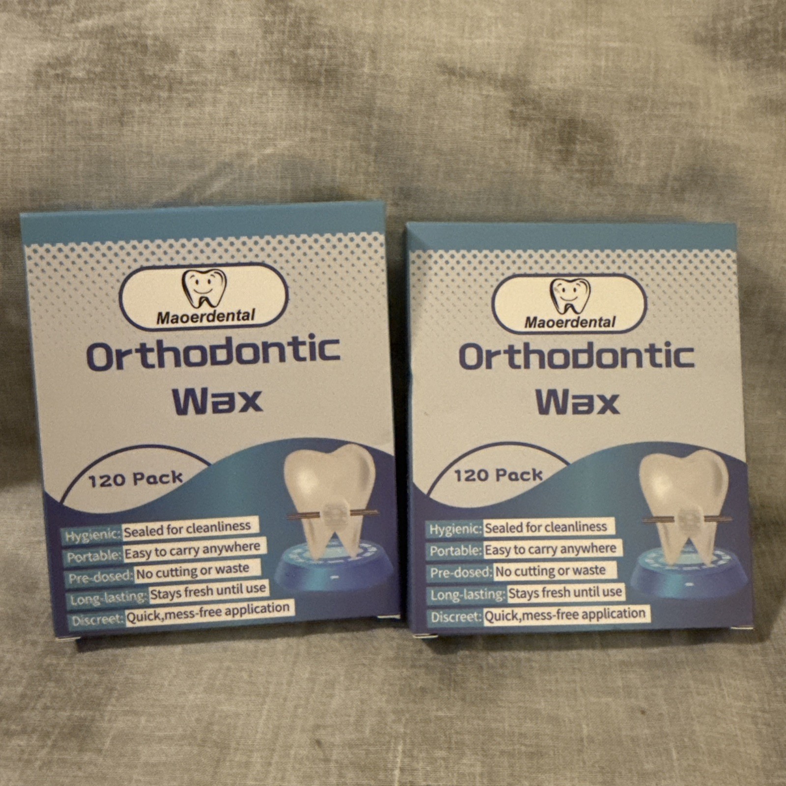 2x! 120 Orthodontic Wax for Braces Wax, MINT! New!