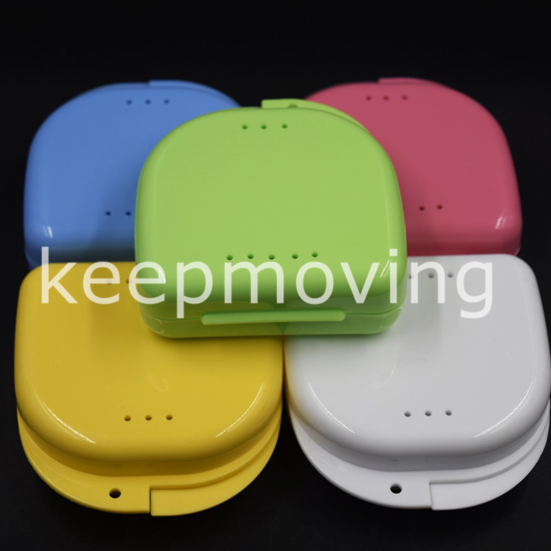 Dental Orthodontic Retainer Denture Storage Box Case Mouthguard Container Colors