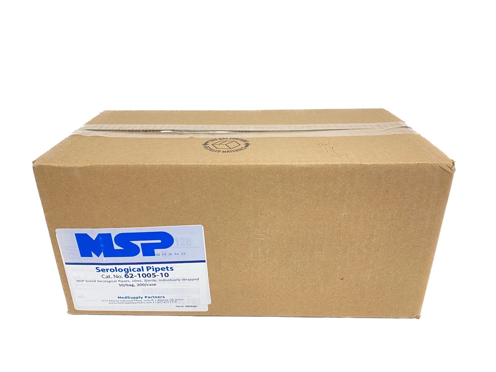 (200/Cs) MSP 10mL Polystyrene Serological Pipettes Individual Wrap 62100510