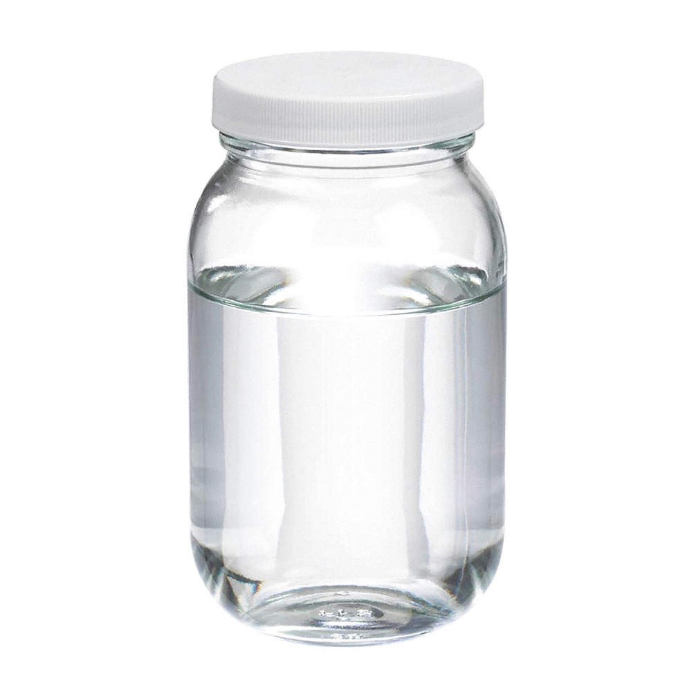 WHEATON W216926 Bottle,133 mm H,Clear,79 mm Dia,PK24 48H881