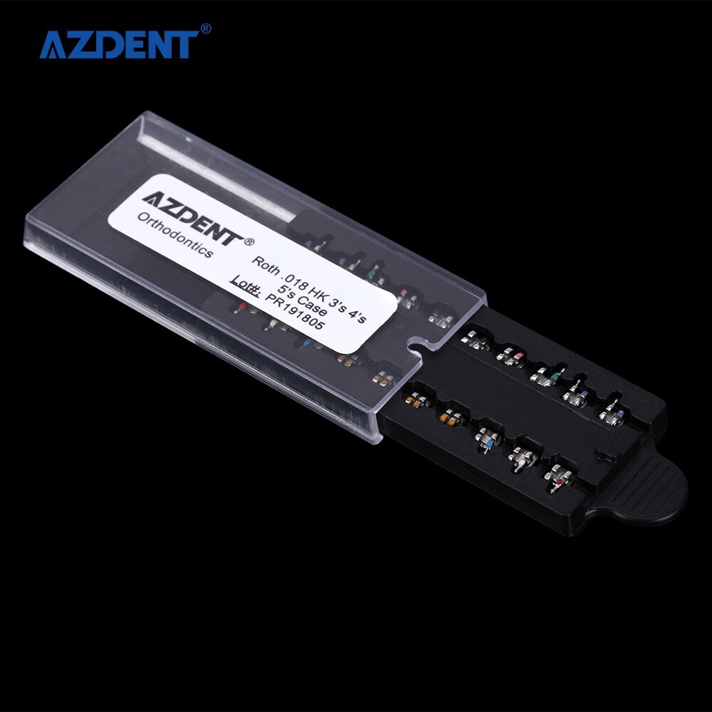 AZDENT Dental Orthodontic MIM Monoblock Bracket Braces Mini Roth 018 Hooks 3-4-5