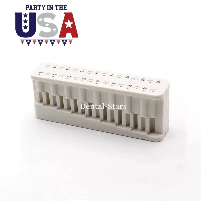 1Pcs Dental Endodontic File Holder Block w Endo Measuring Ruler Autoclavable USA