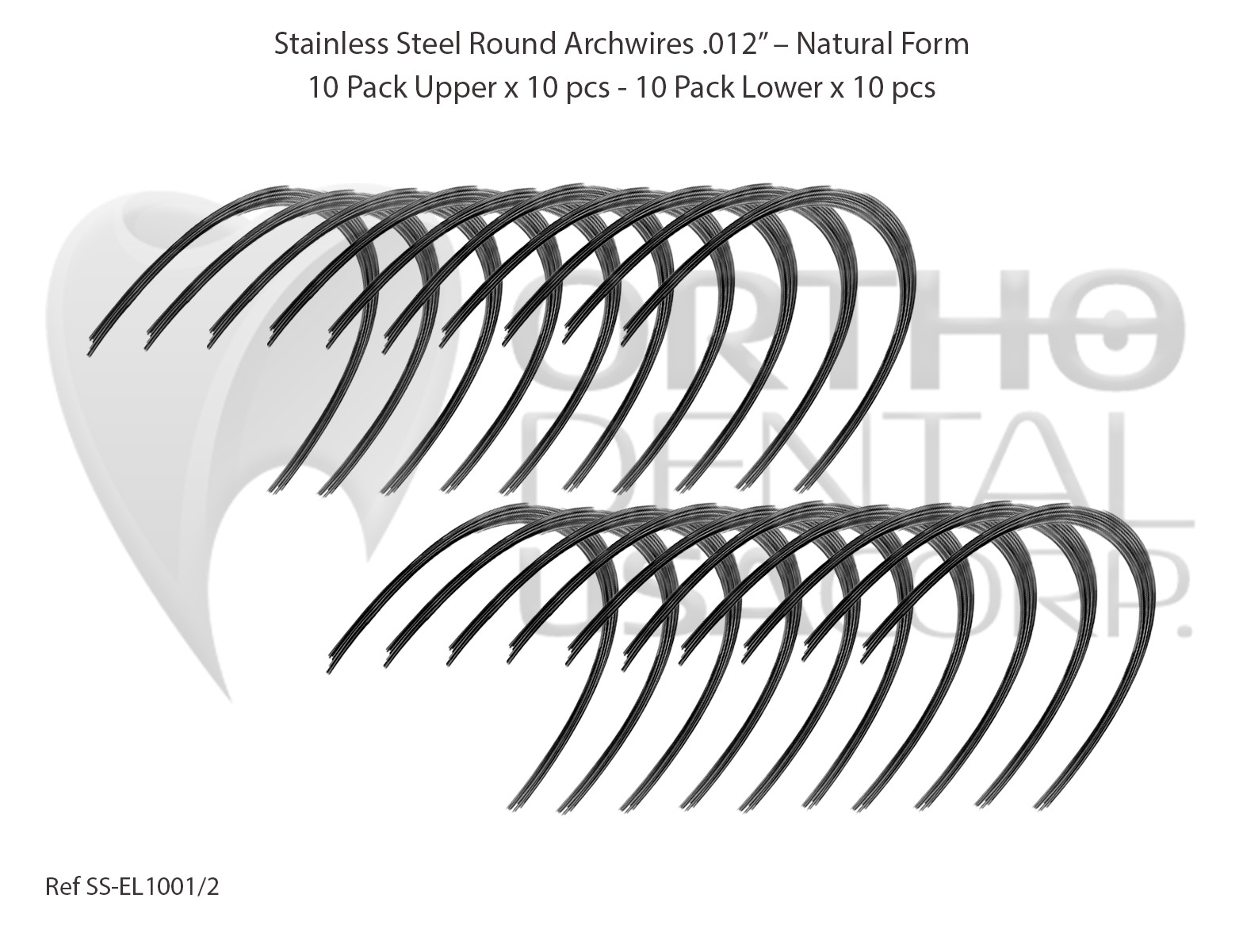 SET Orthodontic Arch Wires Stainless Steel Natural Form Upper/Lower USA Seller