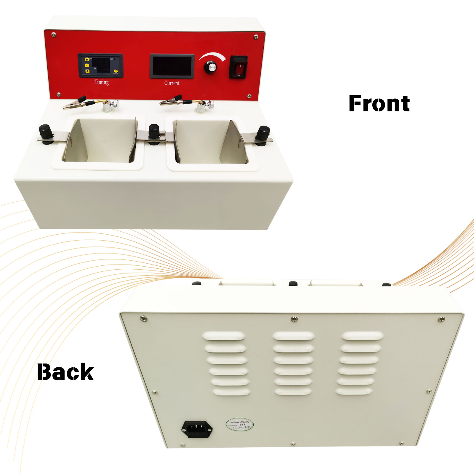 110V Dental Double Slot Electrolytic Polisher Denture Alloy Casting Machine