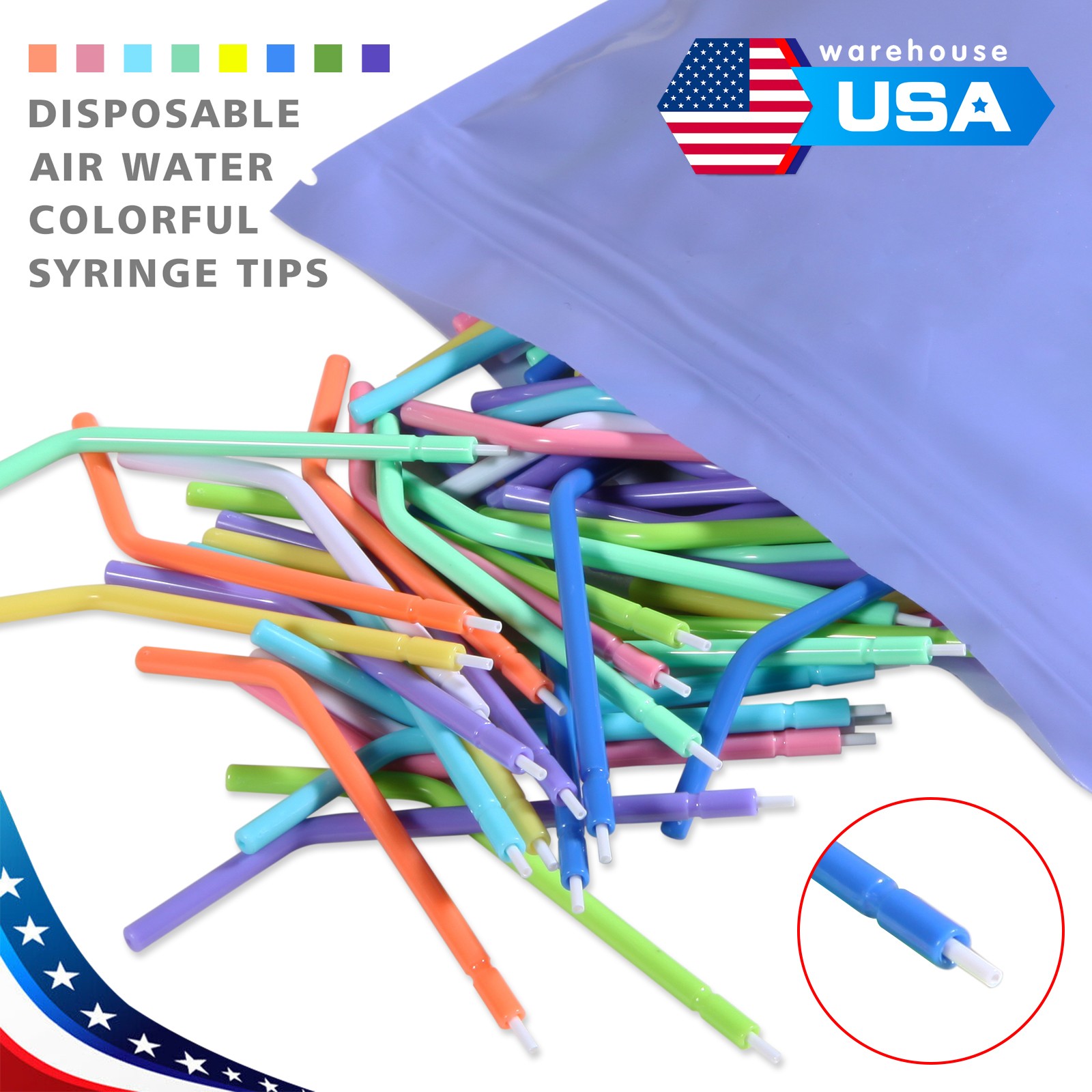 Disposable Air Water Syringe Tips – Universal Fit, Dental (Choose Qty)
