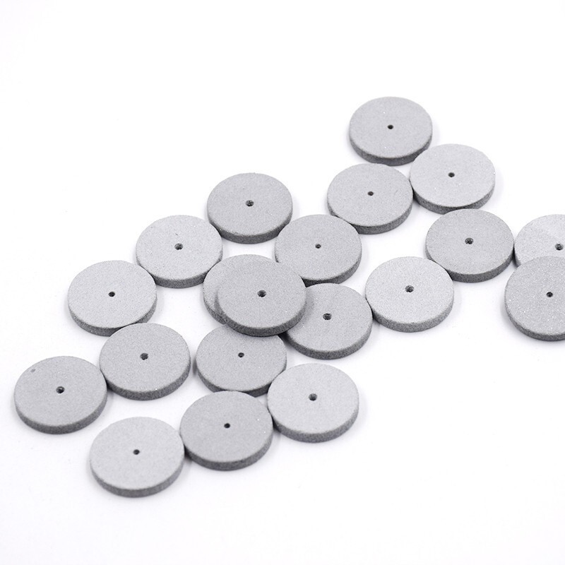 50Pc Dental White Resin Porcelain Silicone Rubber Coarse Polishing Wheels Polish