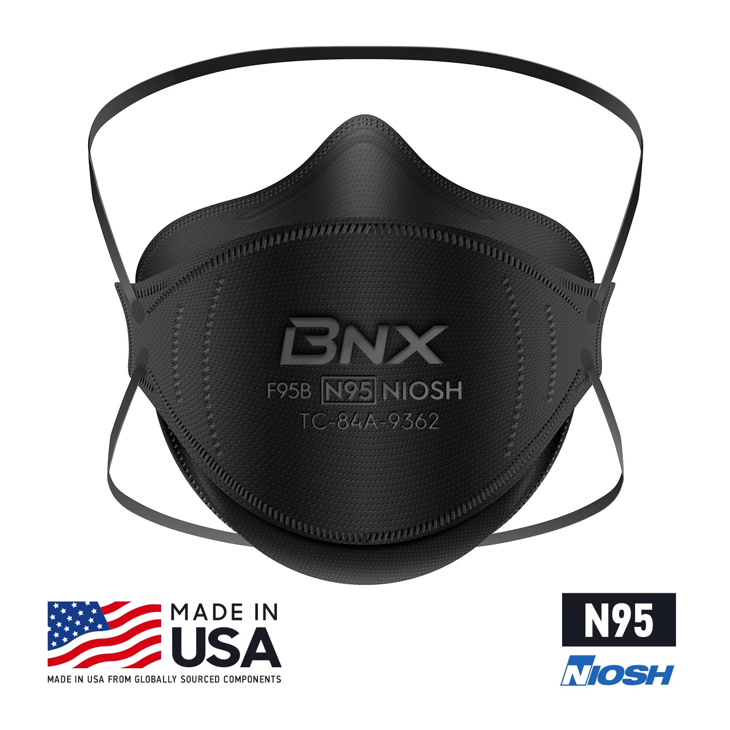 N95 Mask NIOSH Certified MADE IN USA Particulate Respirator Protective Face M…