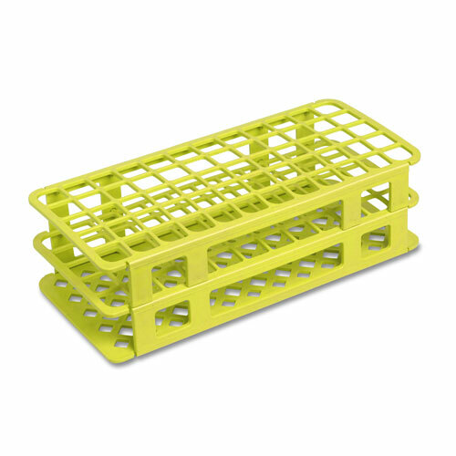 Test Tube Rack, Plastic, 20mm, 40 Holes, Yellow, Karter Sci 207O2 (Single)