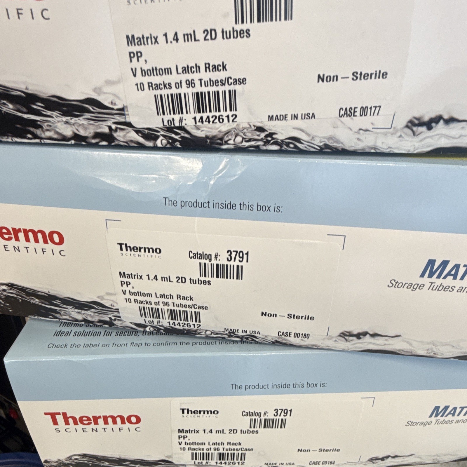 1x Case Thermo Scientific Matrix 1.4mL 2D Polypropylene Tubes MPN 3791