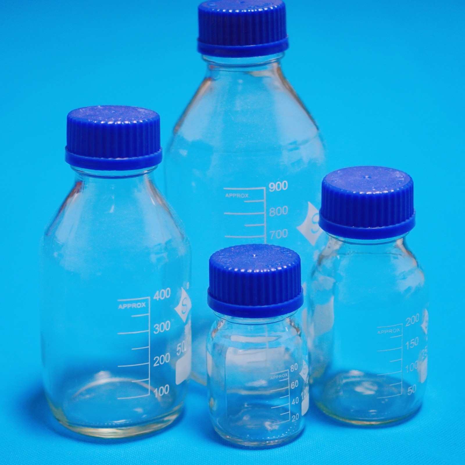 Lab glass reagent bottle 1000 ml x 1 pc, 500 ml x 2 pcs/lot , heavy wall