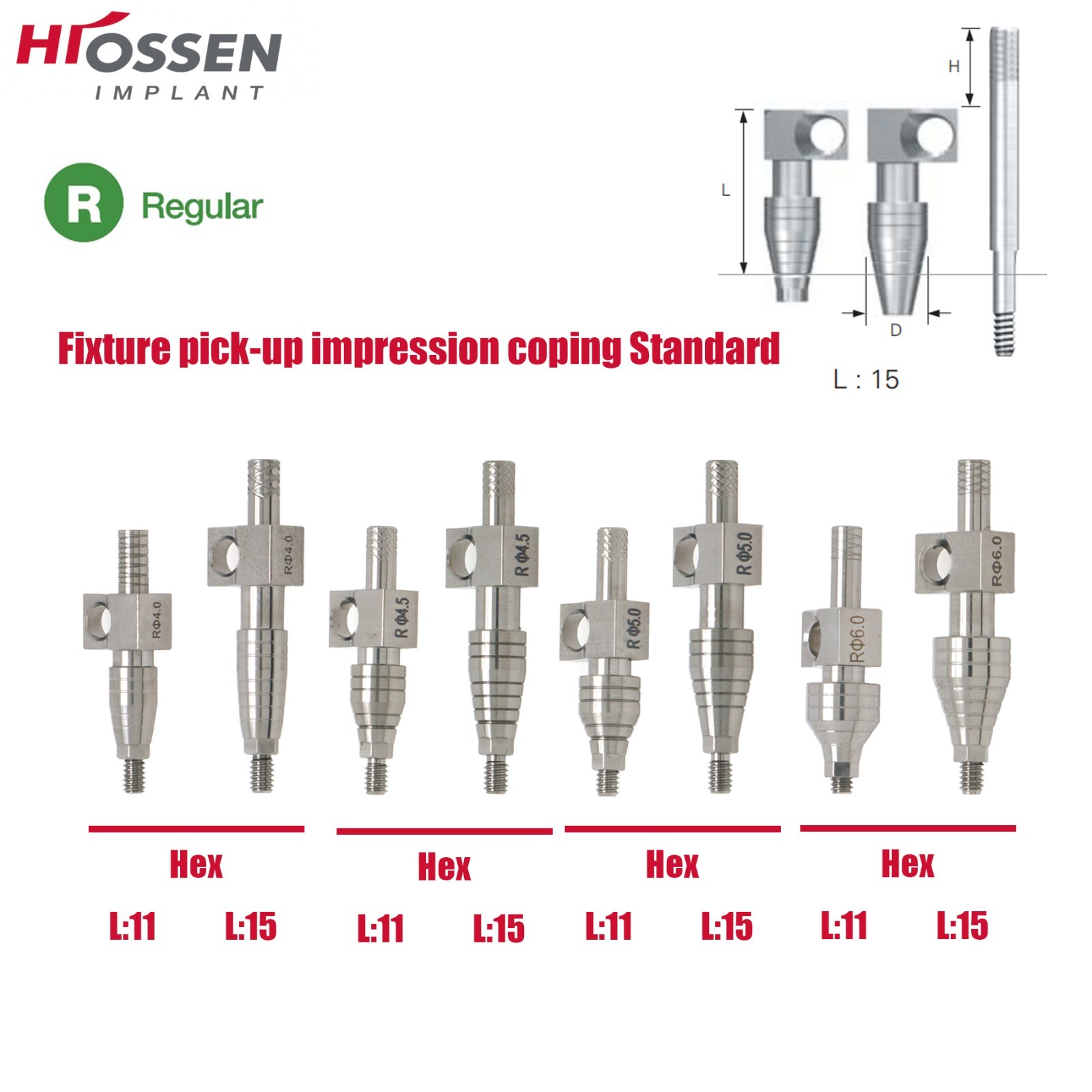 Dental Transfer Impression Coping Open/Closed Tray Fits Nobel/Hiossen /Straumann