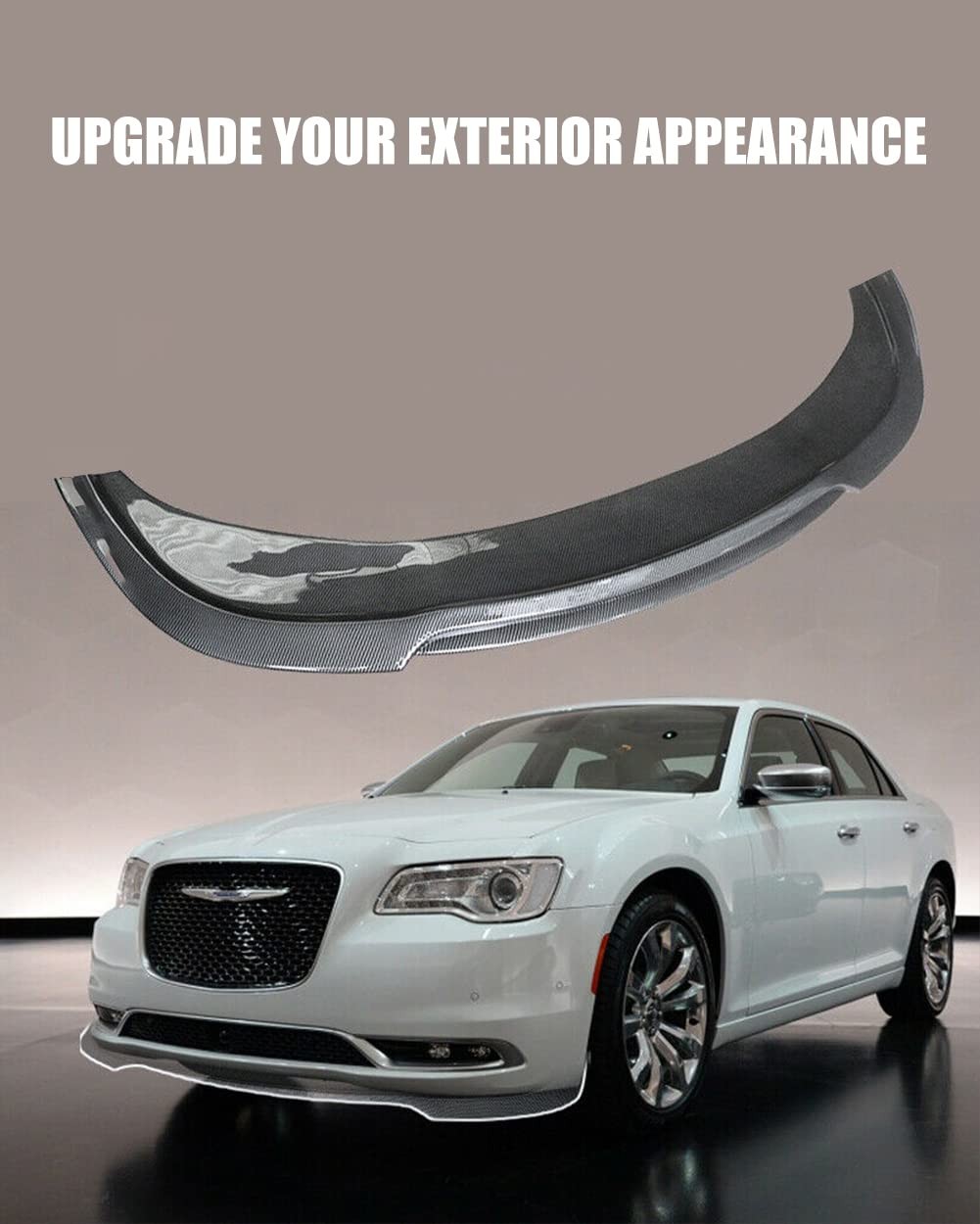 Front Bumper Lip for Chrysler 300 300C 300S 2015-2021 Carbon Fiber Splitter 3pcs