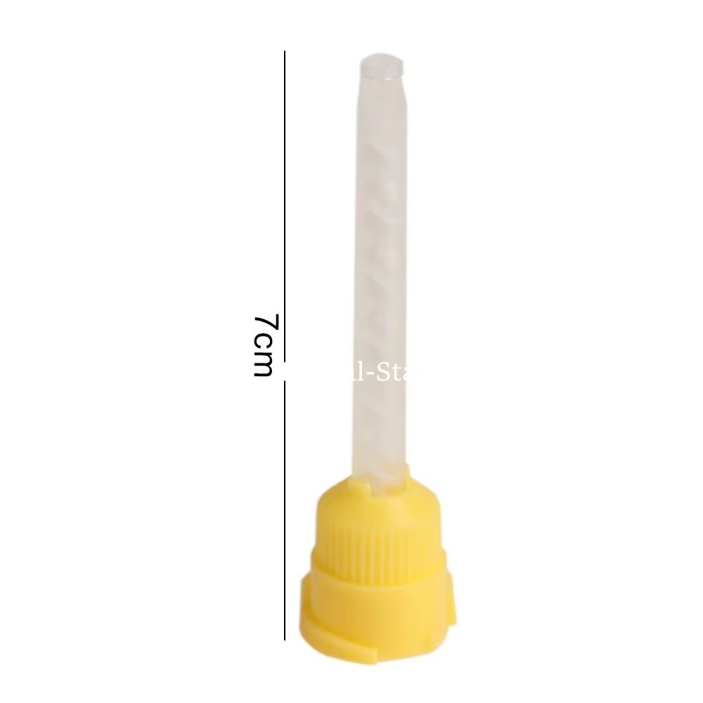 Dental Mixing Tips impression Silicone Rubber Mixer Tip Yellow Long 7cm/Short 5c