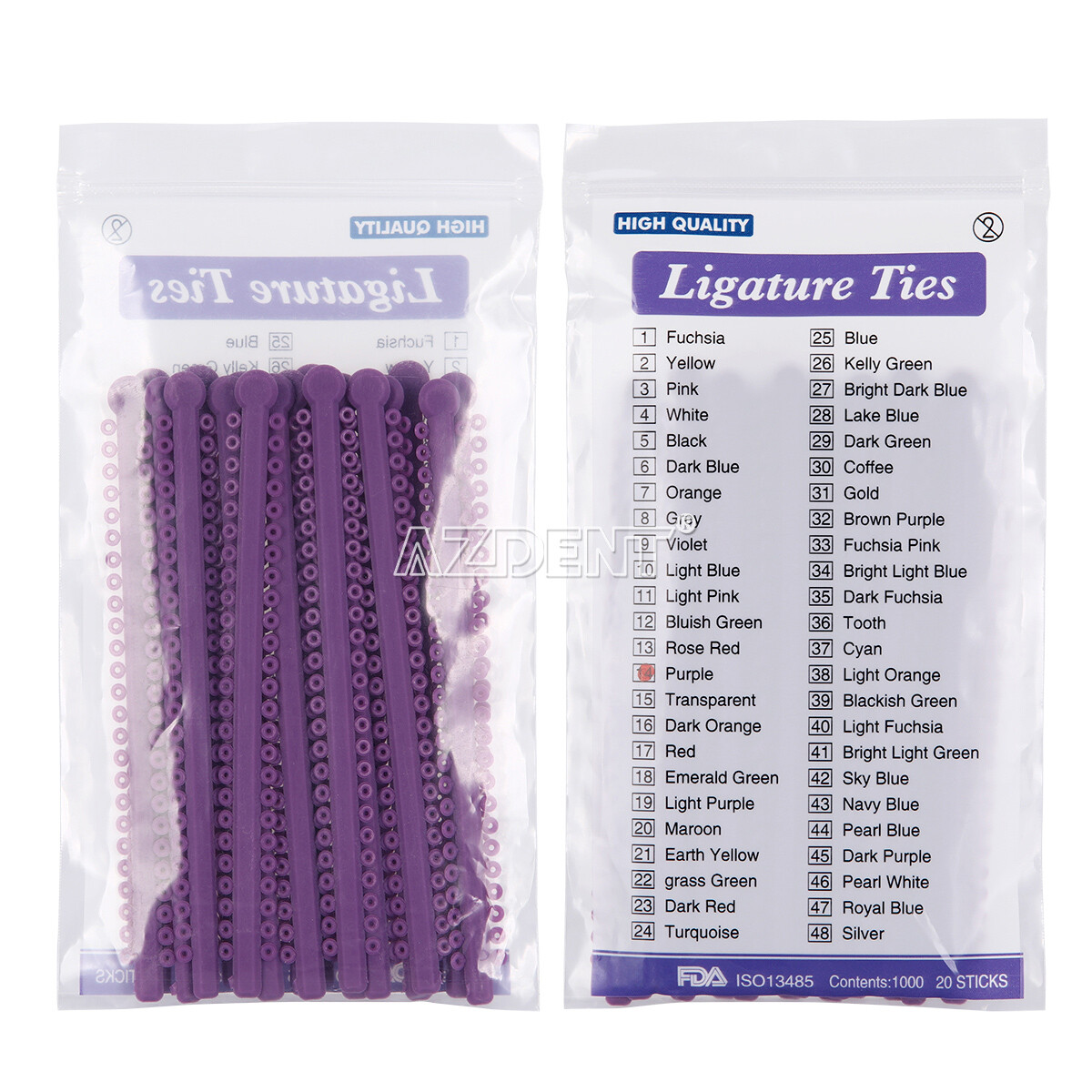 1000pcs Dental Orthodontic Elastic Ligature Ties Bands for Brackets 23 Colors