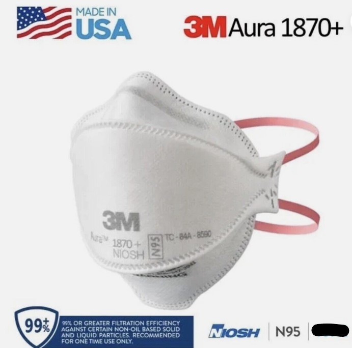 Case of 240 – 3M N95 1870+ Respirator Surgical Face Masks