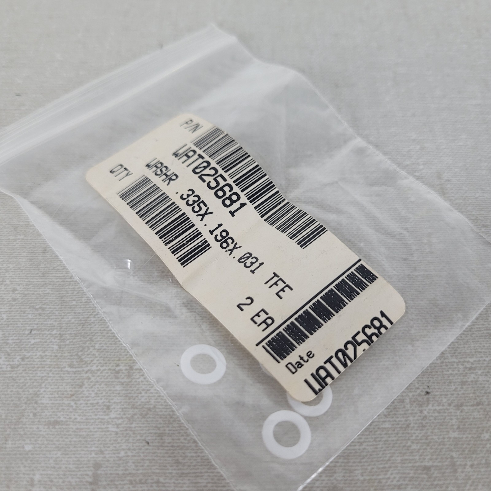 Waters WAT025681 Lot of 5 PTFE HPLC Pump Check Valve Seal Washers
