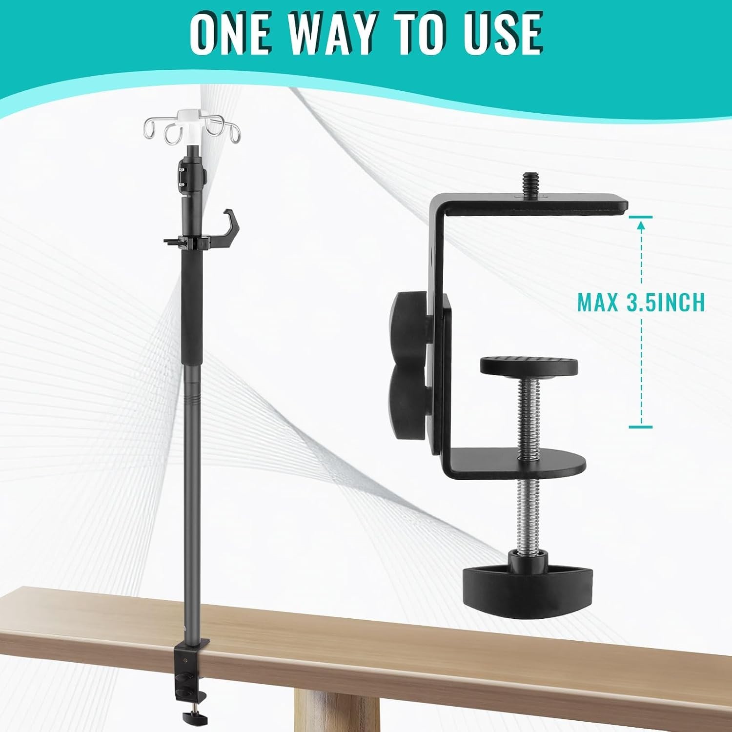32-56In Telescopic IV Stand with 4 Bag Holders – Optimized for Home and Hospital