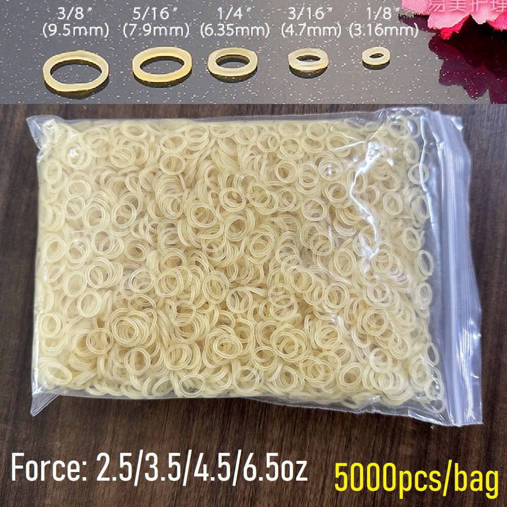 5000Pcs Dental Orthodontic Elastics Ligature Ties Rubber Bands Yellow Color