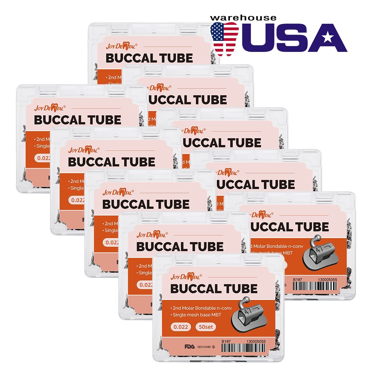 Dental Ortodoncia Tubos bucales de MBT 022 2do Molar Bondable Non-Convertible
