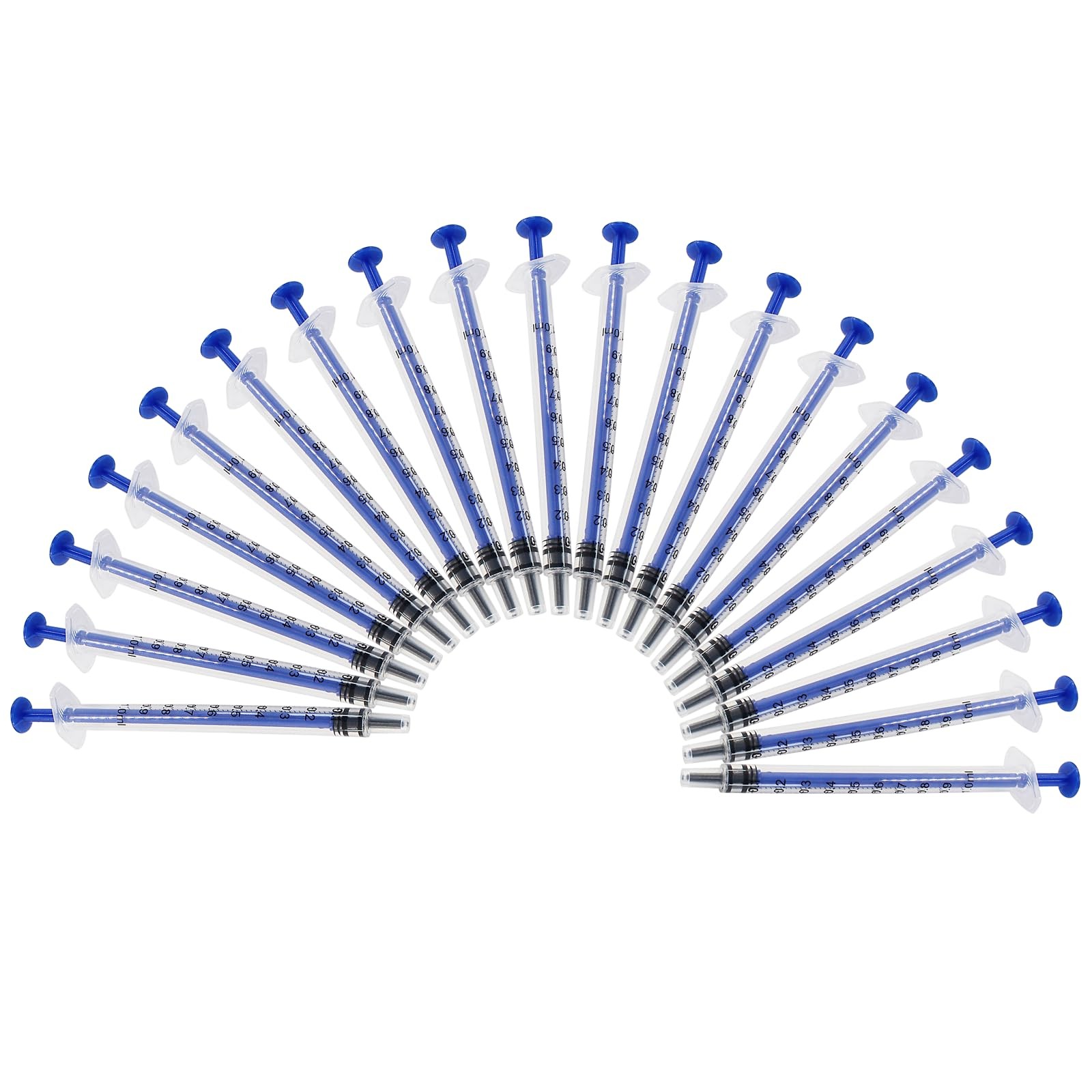 Waziaqoc 20Pcs 1ml/cc Plastic Syringe, No Needle