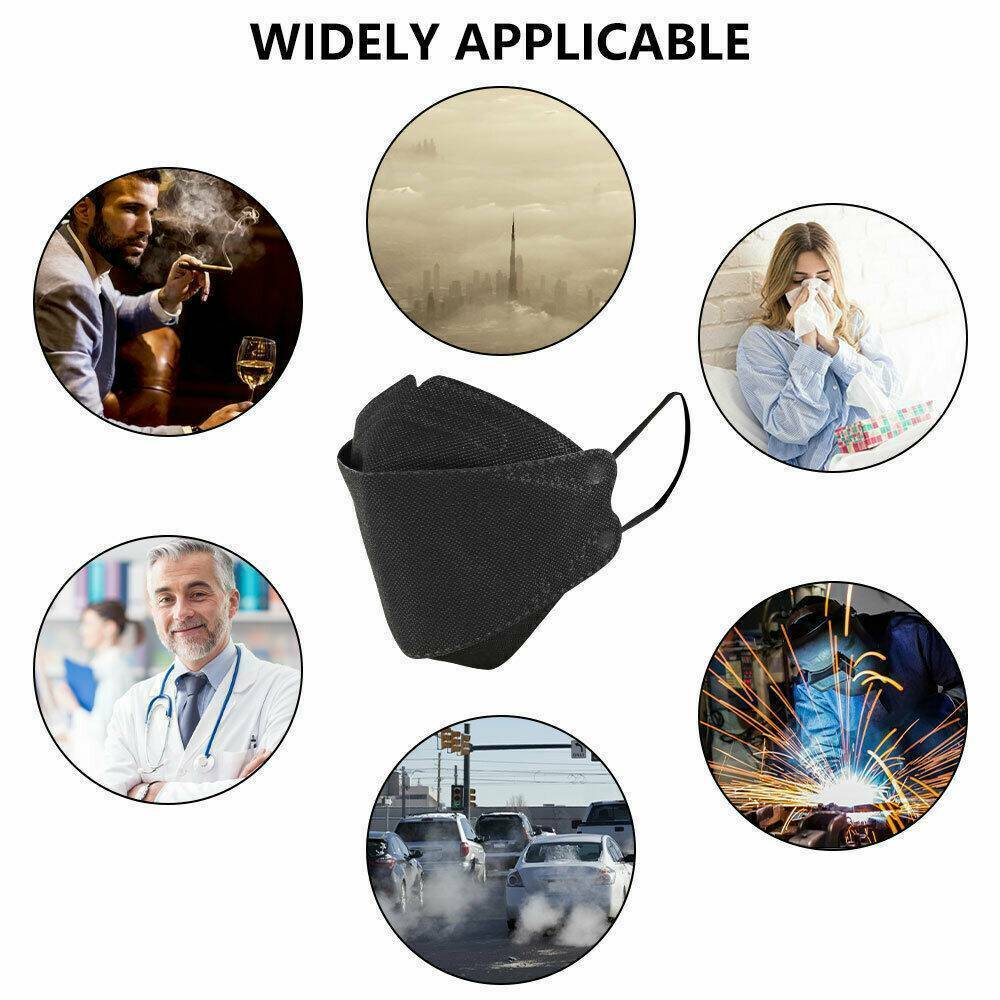 3Pcs KF94 Disposable Face Masks 4 Layers Filters 95%+ PFE & BFE