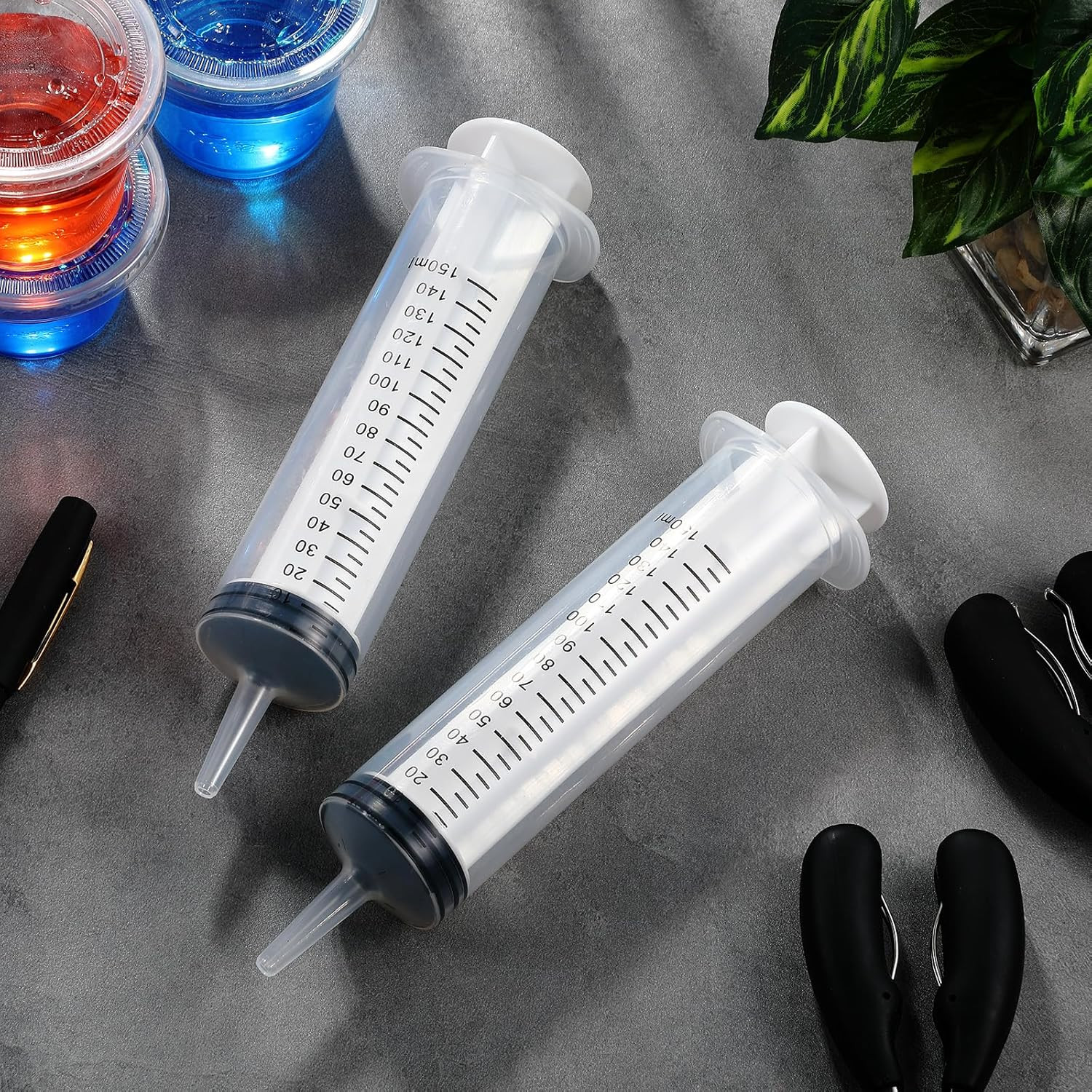20-Pack 150ml Plastic Syringes Catheter Tip, No Needles, Individually Sealed Set