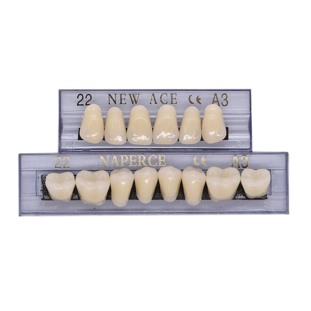 168pcs DentalAcrylic Resin Denture 23#A3 Shade Teeth Upper/Lower Full Set Teeth