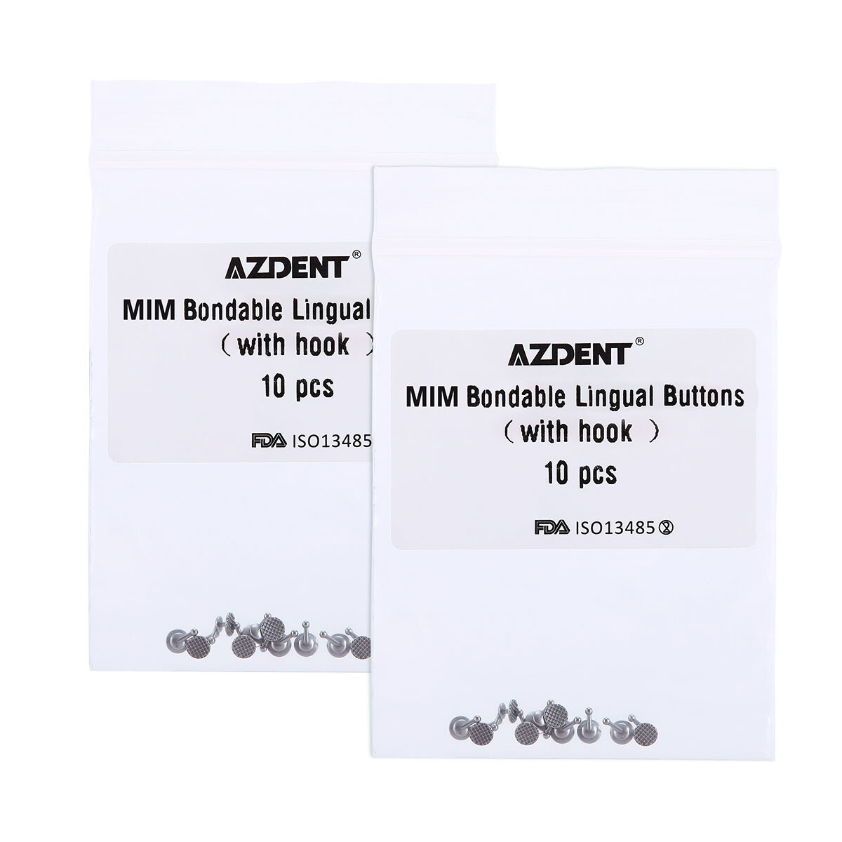 Dental Mono Ortho Direct Bond Round Base Lingual Buttons Eyelet Traction Hooks