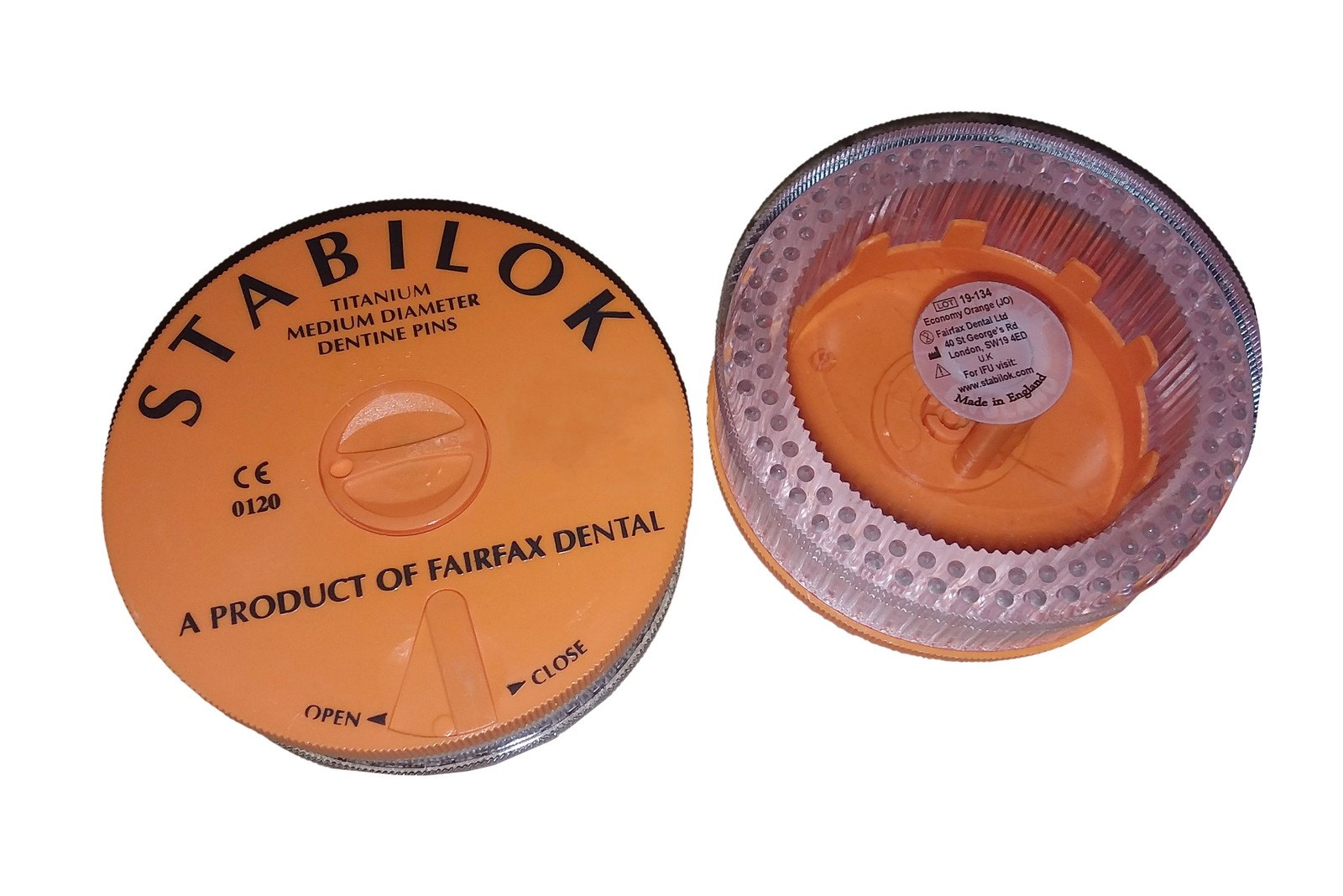 Fairfax Dental 60054 Stabilok Titanium Pins .027″ Orange Economy Kit 100/Pk