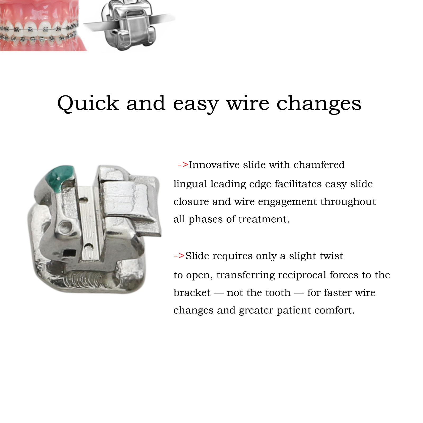 Dental Orthodontic Bracket Metal Braces Mini Standard Roth MBT 022 018 Damon Q