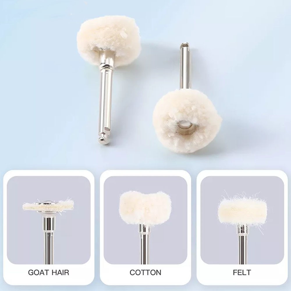 Dental Polishing Brush Wheels Goat Hair/Felt/Cotton – Contra Angle RA Latch Type