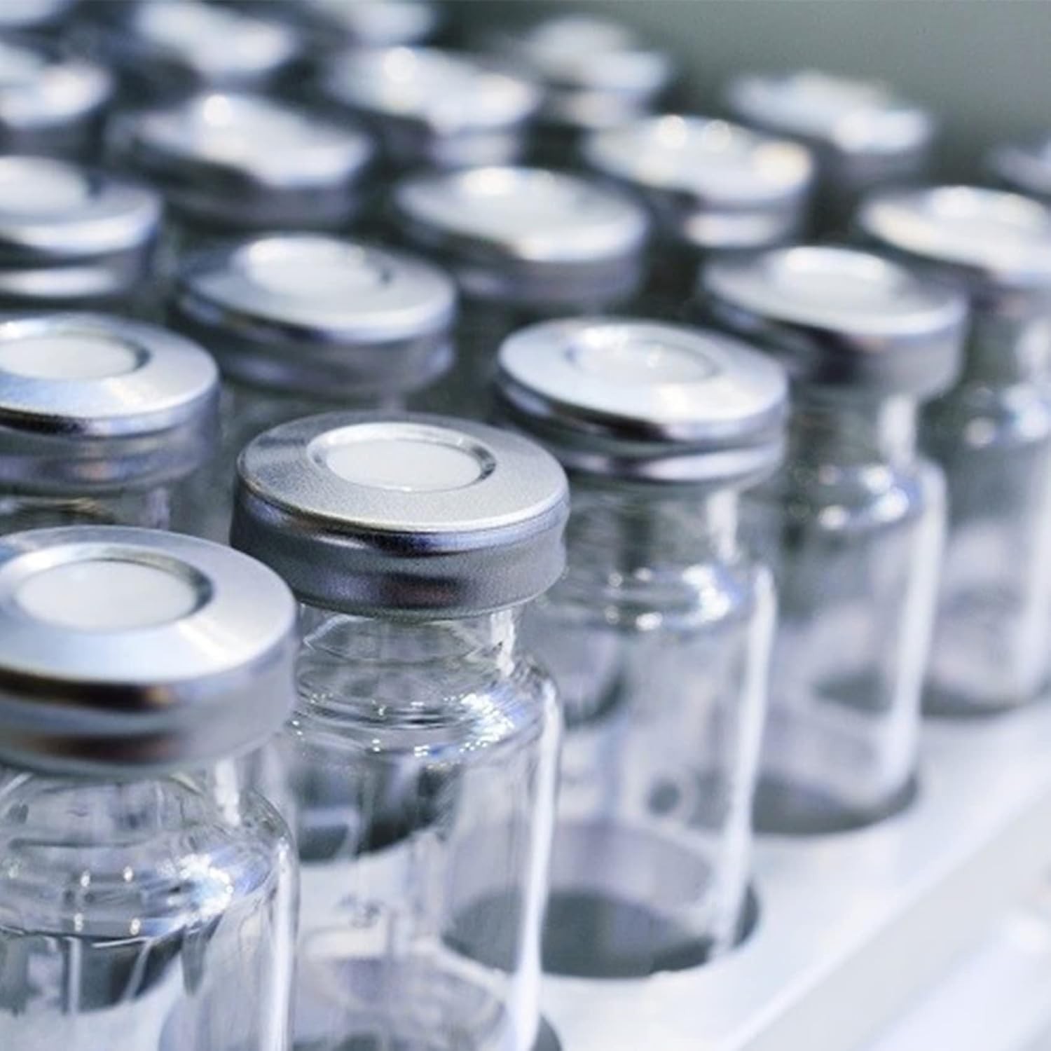 1000PCS 10ml Sample Vials Aluminum Caps 20mm Crimp Top Clear Glass Bottle HPLC