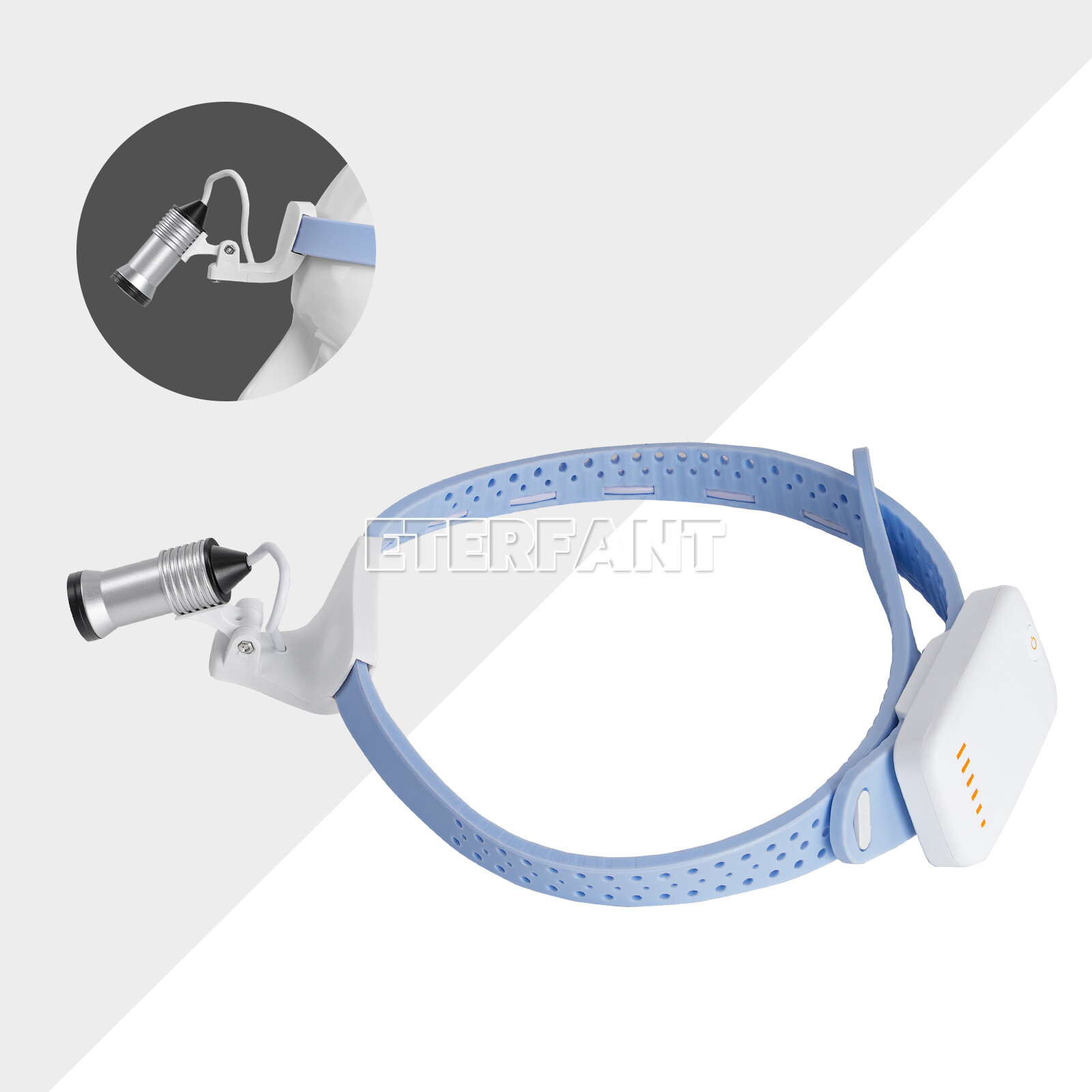 ETERFANT Lightweight Silicone Headlamp Dental Surgery Medical 5W LED Blue