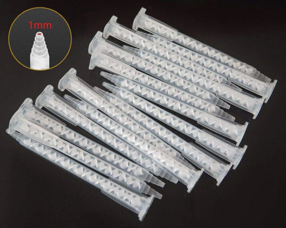 50 Pieces Epoxy Mixing Nozzle Static Mixer Nozzle Tubes Tip for 50Ml Cartrid